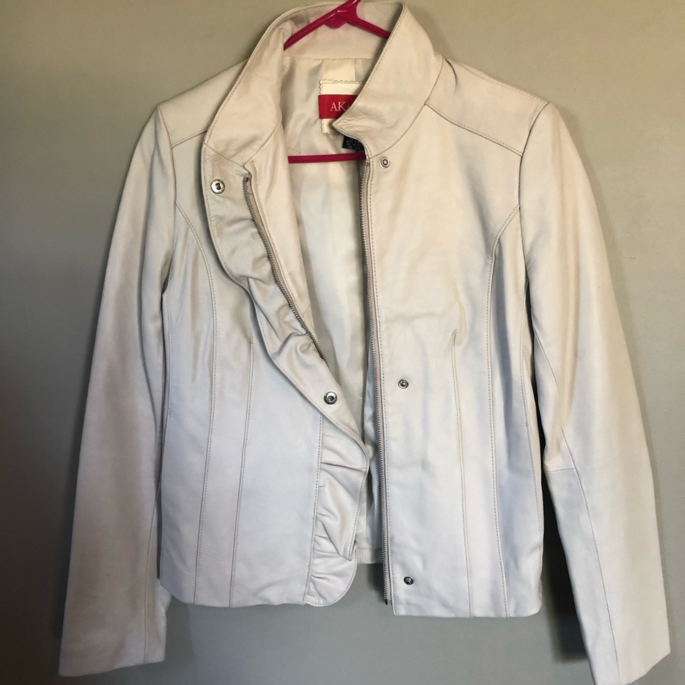 Anne Klein bone leather jacket